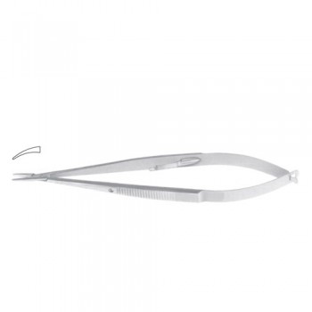 Castroviejo Micro Needle Holder Curved - Delicate - With Lock Stainless Steel, 14 cm - 5 1/2"